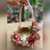 Cesta Decorada com Flores 45cm