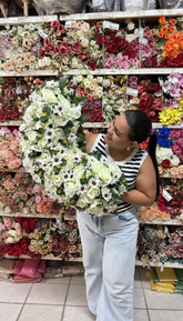 Macarrão Floral Decorativo 80 cm